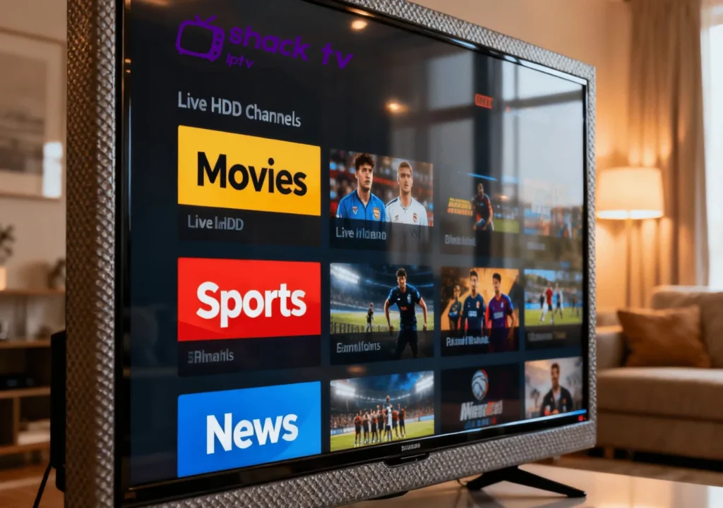 Shack TV interface on TV